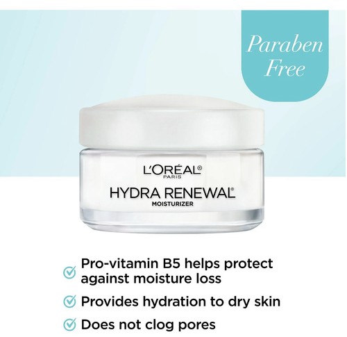 2 Pack L’Oréal Hydra Renewal Facial Moisturizer For Dry & Sensitive Skin, 1.7oz - Picture 3 of 3