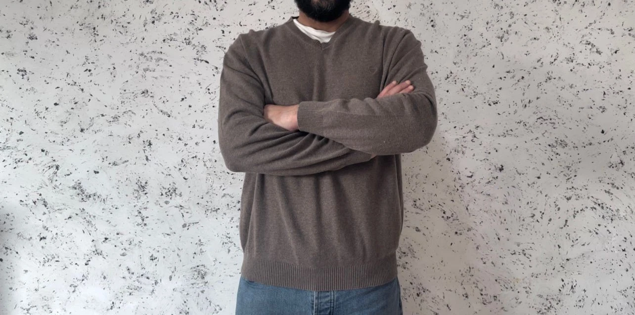 Basefield Men Sweater XXL Pima Cotton Cashmere Blend V Neck Brown
Opens in a new window or tab