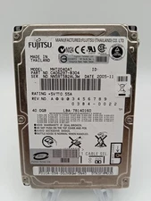 (1) Fujitsu MHT2040AT 40GB 4200 RPM 2.5" IDE PATA Hard Drive For Laptop Computer