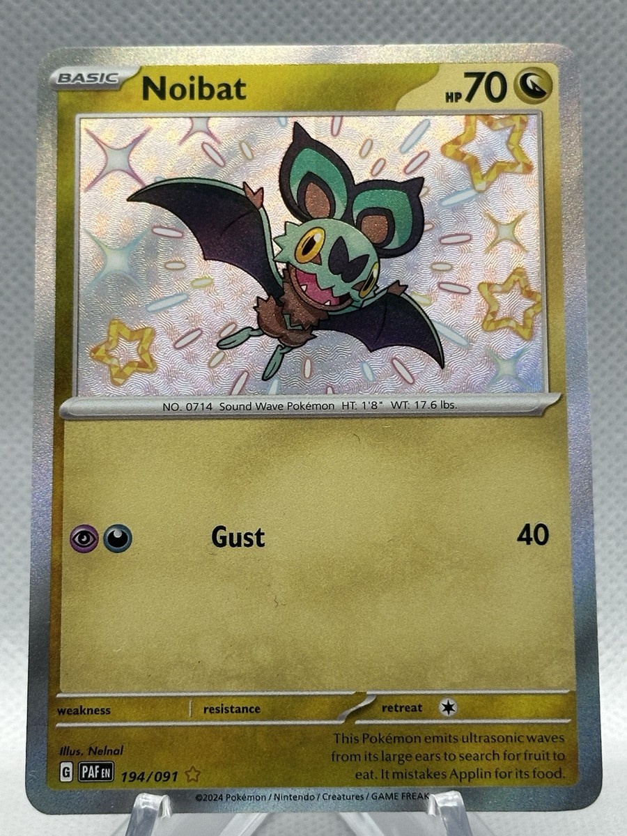 Noibat 194/091 Paldean Fates Baby Shiny Pokemon Card NM/M | eBay Noibat 194/091 Paldean Fates Baby Shiny Pokemon Card NM/M | eBay