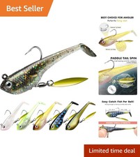 6-piece Shadtale Soft Plastic Lures with Treble Hooks for Multiple Fish Species