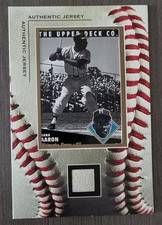 1994 Hank Aaron Upper Deck Jumbo Card Vintage Sports Authentic Jersey MLB Patch