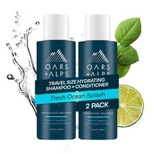Men's Sulfate Free Hair Shampoo and Conditioner Set, Infused with Kelp and Al...