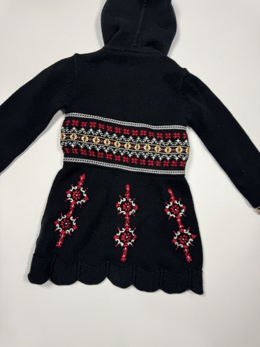 Hanna Andersson Sweater Kids 4 Christmas Holiday Girl's Faux Fur Cardigan - Picture 15 of 16