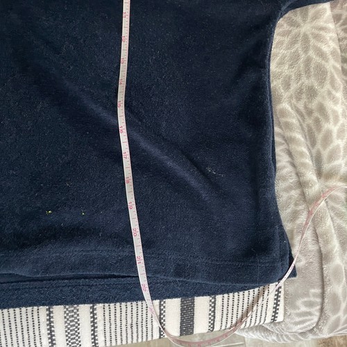 C&C California Pullover Large Navy Blue 3/4 Sleeve Collared Terrycloth Coastal - Picture 7 of 8