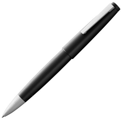 LAMY 2000 schwarz Tintenroller Polycarbonat Gehäuse Stärke M Mine M63 Clip neu