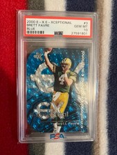 Brett Favre 2000 Skybox EX E-XCEPTIONAL BLUE /100 PSA 10 Gem Mint POP 1