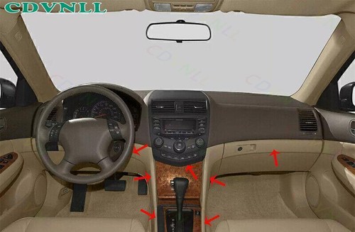 For Honda Accord 7th 03-2007 Carbon Fiber Central Console Dashboard Panel Strip - Picture 7 of 10