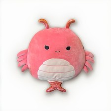 Cuscino peluche rosa Squishmallows SIMONE SHRIMP XL 20” nuovo con etichetta Kelly Toys imbottito
