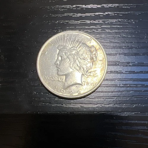 1922 Peace Silver Dollar AU Toned