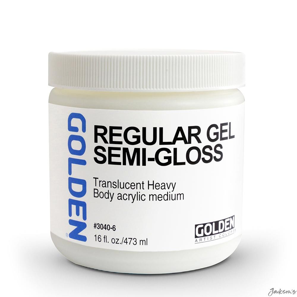 Golden Regular Gel Medium Semi Gloss 473ml Acrylic Paint Extender Glazing Medium