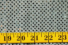 LITE BLUE SEQUINS 3MM ON BLUE METALLIC POLYESTER FABRIC BY THE YARD