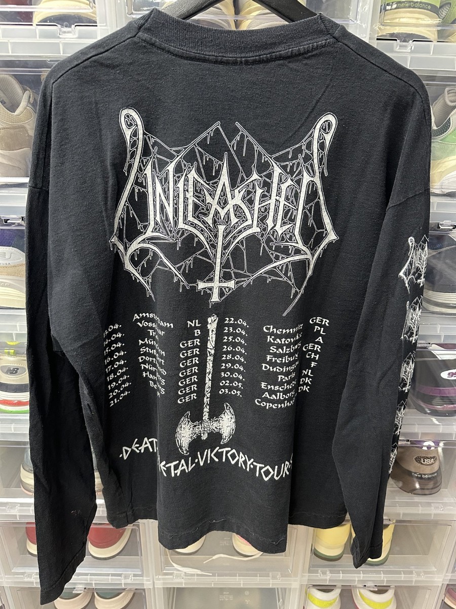 Unleashed vintage xl "victory" ls shirt death black metal amorphis convulse View 2