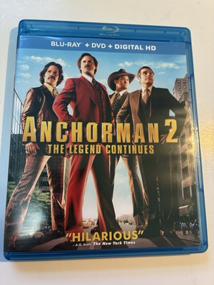 #ad Anchorman 2 Blue Ray Movie DVD. 3 Disk Set. $5.99