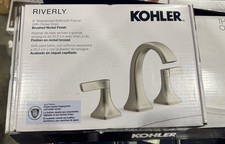 Kohler Riverly Widespread Bathroom Sink Faucet Brushed Nickel Finish - Open Box