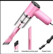 portable 12v car vacuum cleaner - Pink