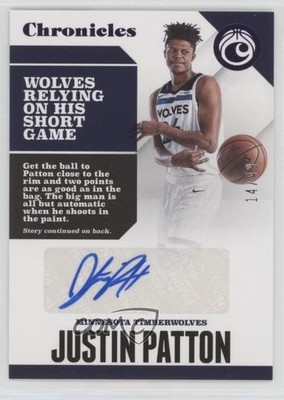 2017-18 Panini Chronicles Purple 14/49 Justin Patton #CA-JPT Rookie Auto RC 0q0