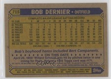 1987 Topps Blank Front Bob Dernier #715 0kb5
