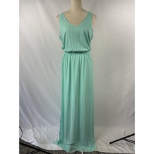 Show Me Your Mumu Kendall Maxi Dress Blue Green Medium Sheer Wedding Bridesmaid