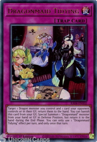 RA04-EN102 Dragonmaid Tidying : Ultra Rare 1st Edition Mint YuGiOh Card