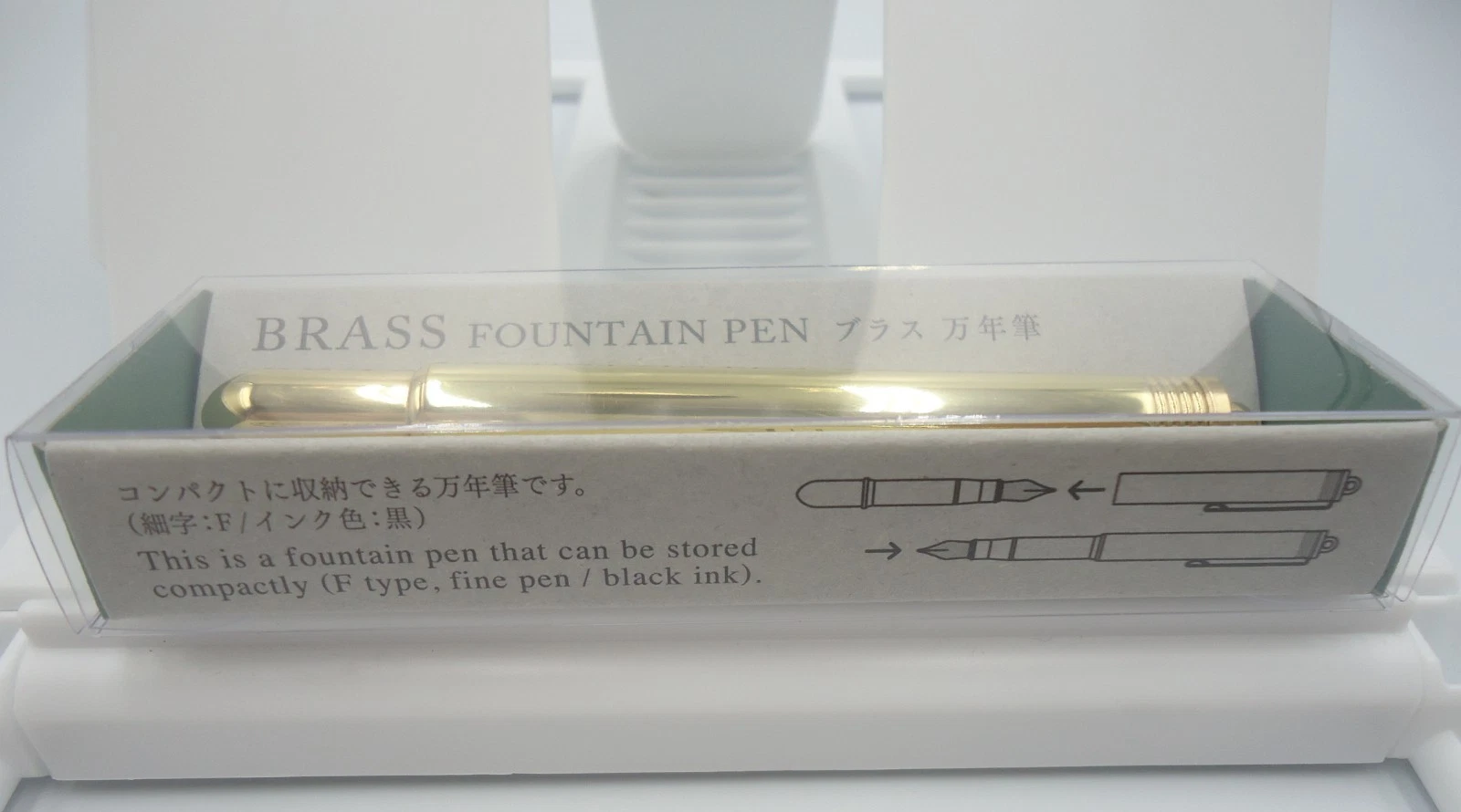 TRAVELER'S COMPANY Solid Brass Fountain Pen Fine Nib Made in Japan New image 5