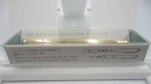TRAVELER'S COMPANY Solid Brass Fountain Pen Fine Nib Made in Japan New image 5