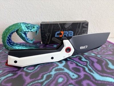 CJRB Tigris-AR-RPM9 Tanto Blade-White/Black/Red G10 Handle-Liner Lock
