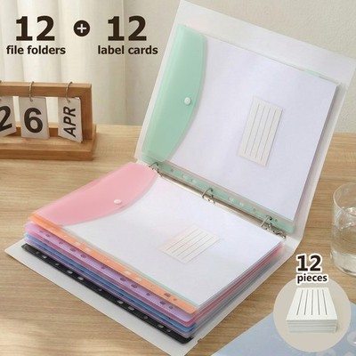 12-Pack A4 2CM Widen Expanding Folders File Binder Organizers for School, Office