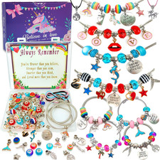 Charm Bracelet/Jewelry Making Kits for Kids Girls,Unicorn Birthday Gifts,Arts Cr