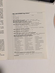 Acclaim NBA Jam Extreme Sega Saturn Basketball Game Manual Included