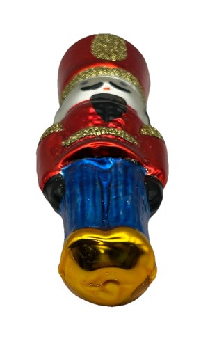 Schiaccianoci Bocca Vetro Soffiato Glitter Ornamento Germania 6”H x 1,75”Wx1,75L - Foto 7 di 9