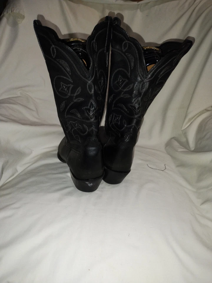 Ariat Mujer Heritage Western Punta en P Bota Vaquera Boho Cuero Talla 11B Negra Nueva Foto 2 de 4