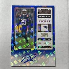 2022 Contenders Rookie Showcase Ticket  SP Marcus Jones #190 (RC) Patriots 