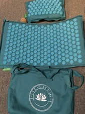 Deluxeco Acupuncture Mat and Pillow Set for Back and Neck Pain - Premium Qual...