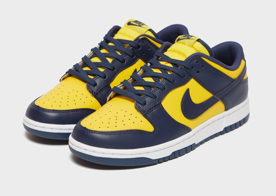 Nike Dunk Low Michigan Navy/Gold Varsity Maize DD1391-700 Size 4-13