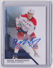 2014-15 UD SP GAME-USED ROOKIES AUTO PARALLEL ANDRE BURAKOVSKY #188 CAPITALS