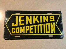 BILL"GRUMPY"JENKINS COMPETITION BLACK LICENSE PLATE