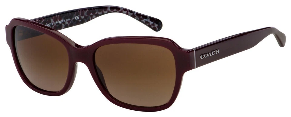 Gafas de sol Coach para mujer HC8232 550913 Oxblood cuadradas marrón degradado 56-17-140 mm Foto 2 de 3