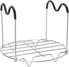 Steamer Rack Trivet with Heat Resistant Silicone Handles A-steamer