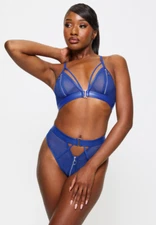Ann Summers Zorah Crotchless Lingerie Set (Boxed) Size S 8-10 Blue