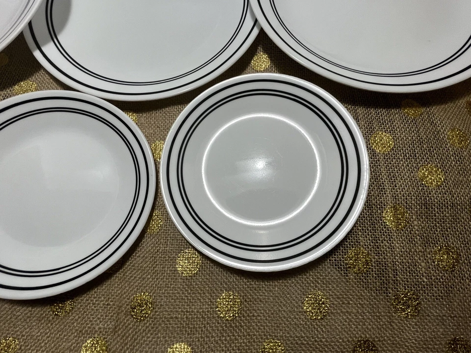 Lote De 8 Corelle (Corning) CLÁSICO CAFÉ NEGRO 6 Platos de Cena y 2 Ensalada de Pan Foto 2 de 4