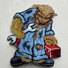 VIntage NOS DOG MECHANIC Patch (Car Mechanic, Tool Box, Wrench)  00at