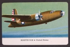 Martin B-26 United States 1944 War Airplanes Jets Leaf Card (NM)