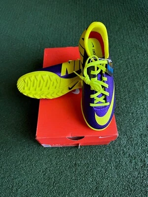 Nike Jr Mercurial Victory IV TF Kids' Soccer Shoe - Purple/Volt