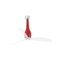 Energiespar Deckenventilator Mit Fernbedienung Eterfan Rot & Transparent 128 Cm