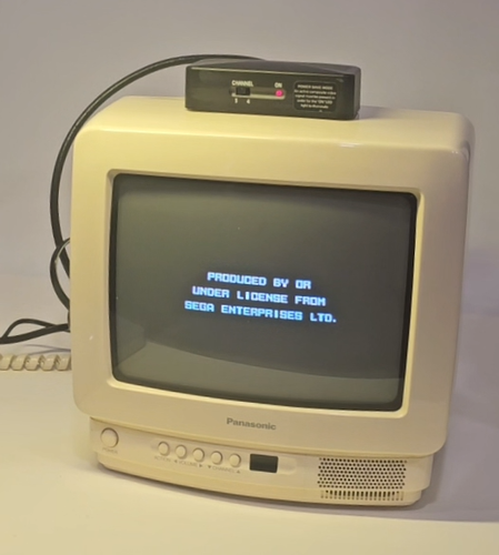 Panasonic CT-9R11A Color TV, RF Modulador Montaje Giratorio Retro Gaming Monitor 9" - Vídeo 1 de 1