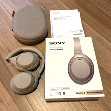 Sony WH-1000XM4 Wireless Noise Canceling Over Ear Headphones Platinum Silver Mic