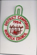 1954 Norwela Council District Camporee patch