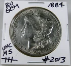 1884  MORGAN SILVER DOLLAR FROM ORIGINAL BANK BAG GEM BU US MINT #2013