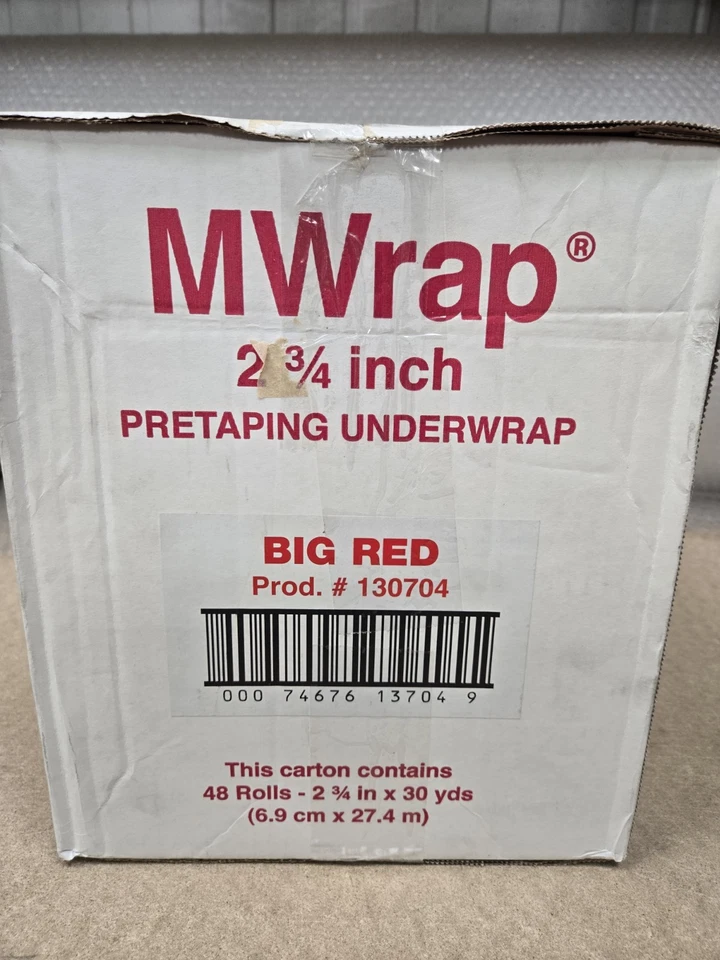 Mueller M Wrap Underwrap 2 ¾” Foam Sports Tape Skin Protection Red (48 Rolls) - Image 3 of 3